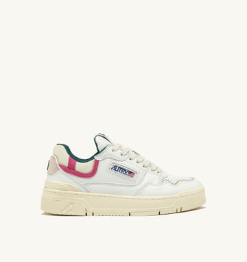 CLC LOW IN PELLE BIANCA E SUEDE CARMINE ROSE