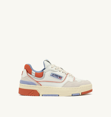 CLC LOW IN PELLE E SUEDE COLORE BIANCO E GINGER