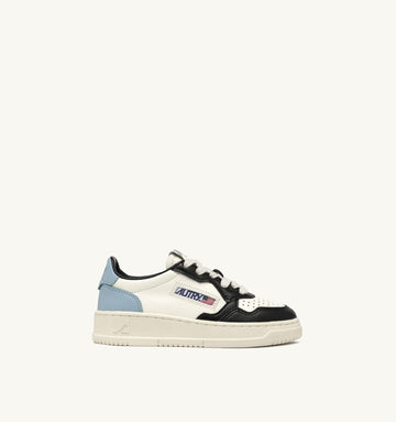 MEDALIST KIDS LOW IN PELLE BIANCA NERA E BLU