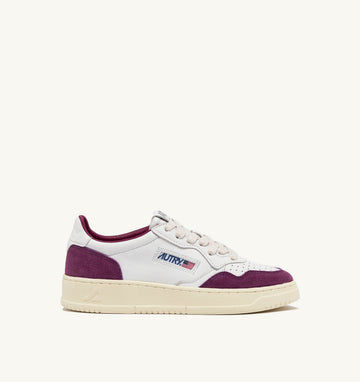 MEDALIST LOW IN PELLE E SUEDE BIANCA E VIOLA